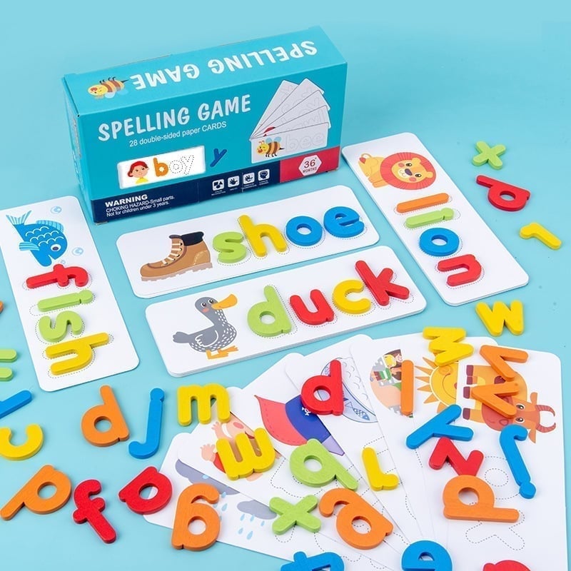 Wooden Alphabet Spelling Game for Kids