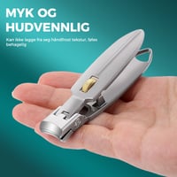 Negleklipper i rustfritt stål med ringlås