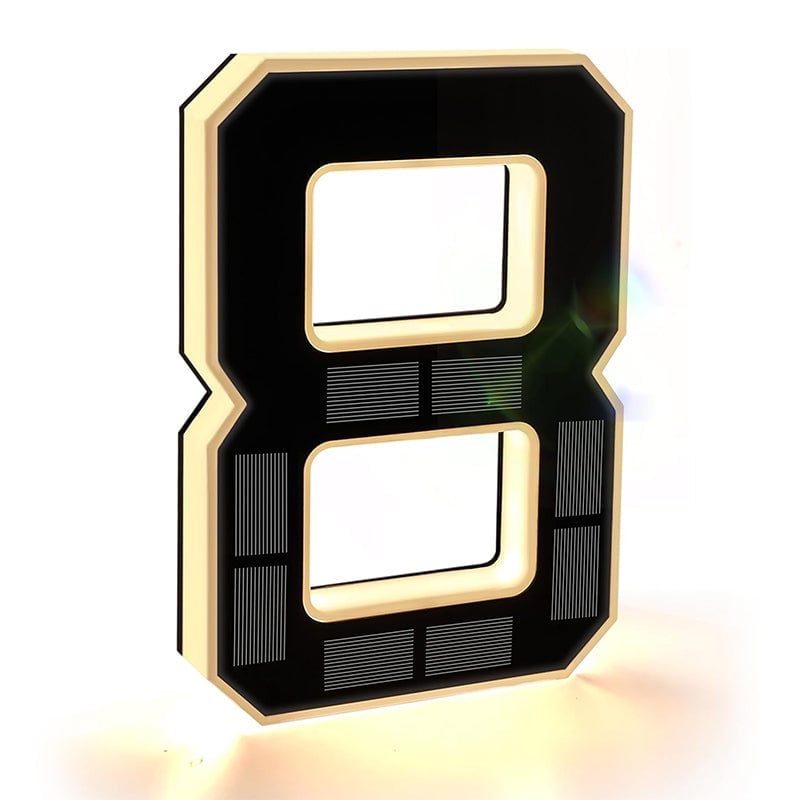 Solar-Powered Outdoor House Number Light