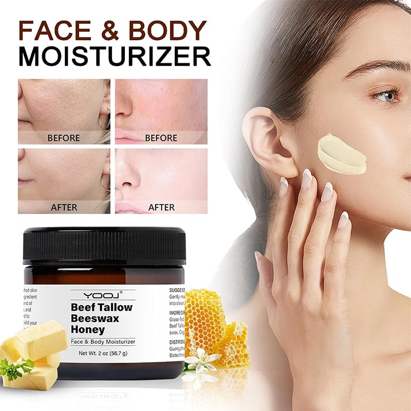 Beef Tallow Beeswax and Honey Face Moisturizer