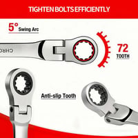 Sakerplus® Flex Head Ratcheting Wrench Set