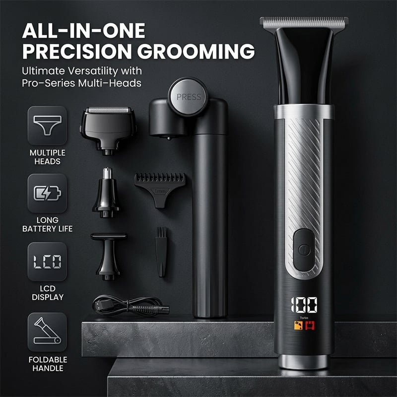 Sakerplus® Electric Back Shaver Body Grooming Kit