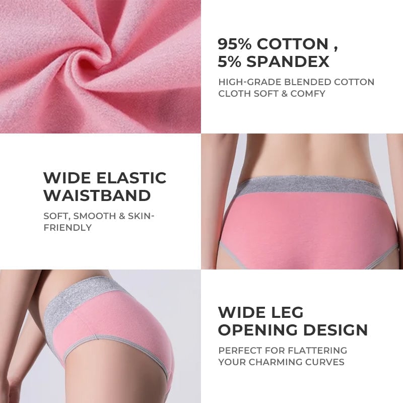 Ladies High Waist Knickers Plus Size Cotton Briefs