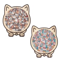 135-Teiliges Katzenförmiges Holzpuzzle