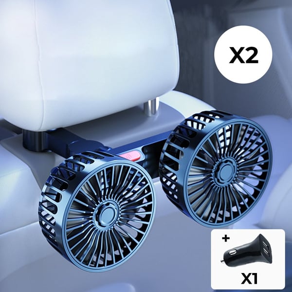 Mini ventilateur de voiture USB double tête amélioré