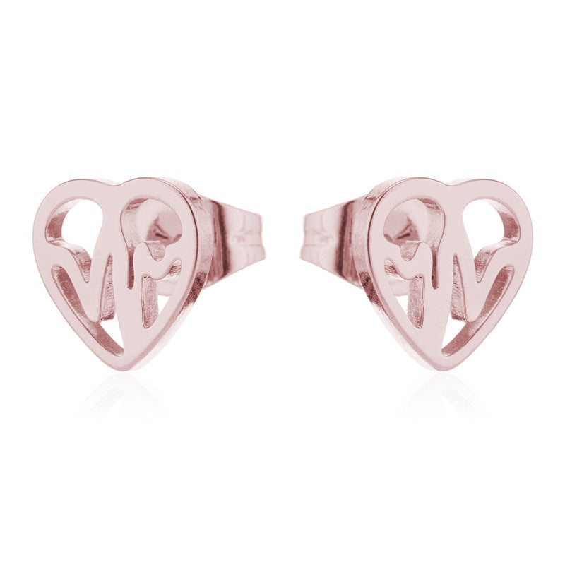ECG Shaped Stud Earrings