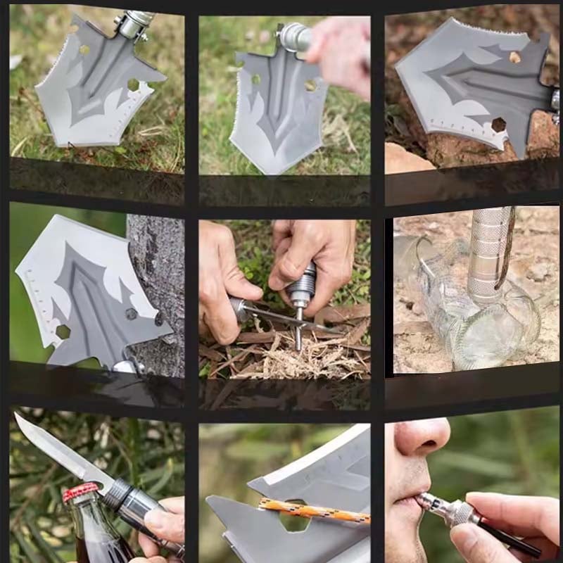Multifunctional portable outdoor camping engineer shovel