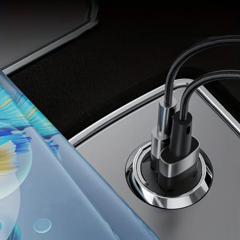 Sakerplus Metal Pull-Ring Invisible Fast Car Charger