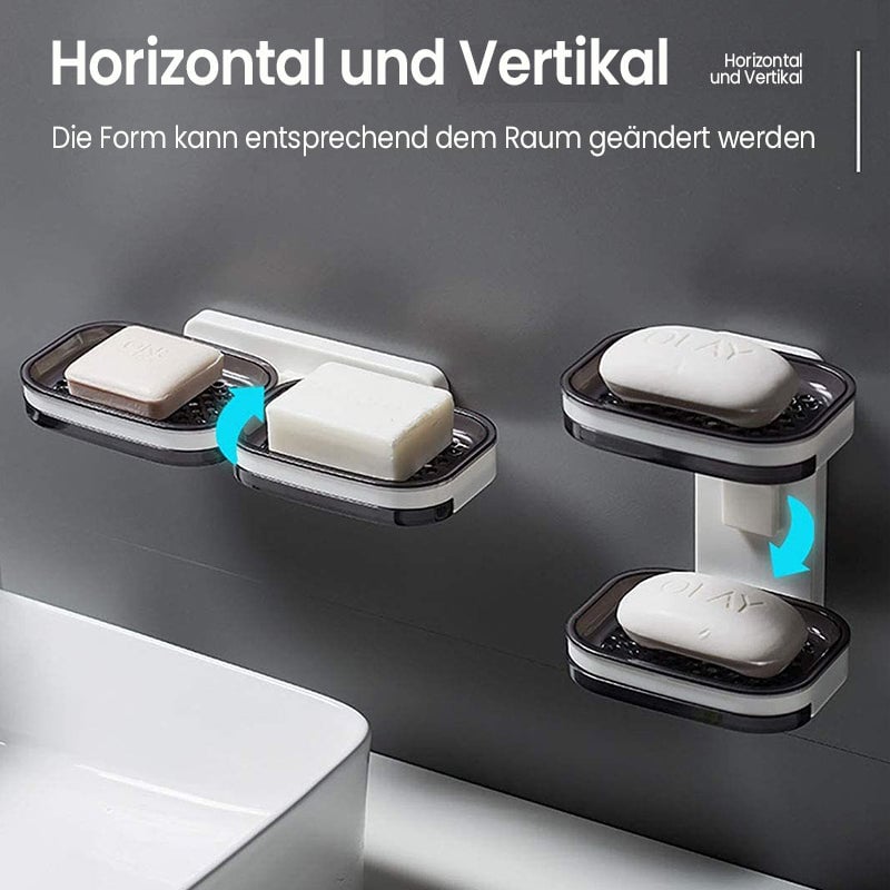 Doppelte Seifenschale mit Abtropfschale