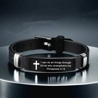 Inspirational Quote Bible Verse Cross Bracelets