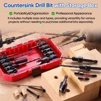 Sakerplus Wood Countersink Drill Bit Set
