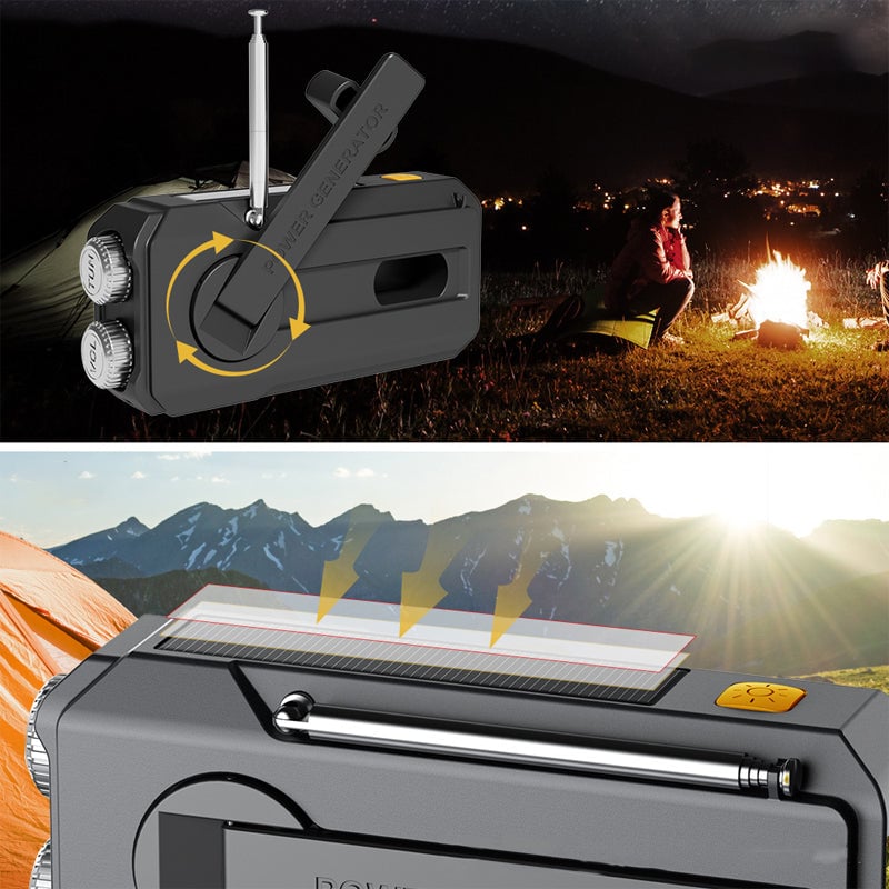 Portable Emergency Radio with Hand-crank Power