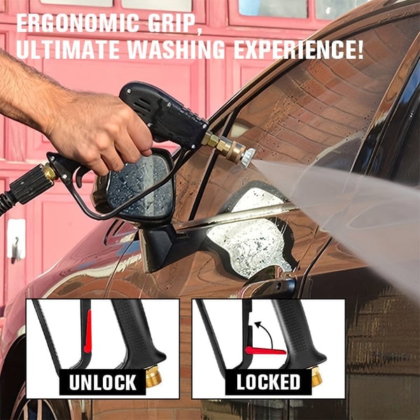 High-Pressure Water Gun with Nozzles for Car Wash