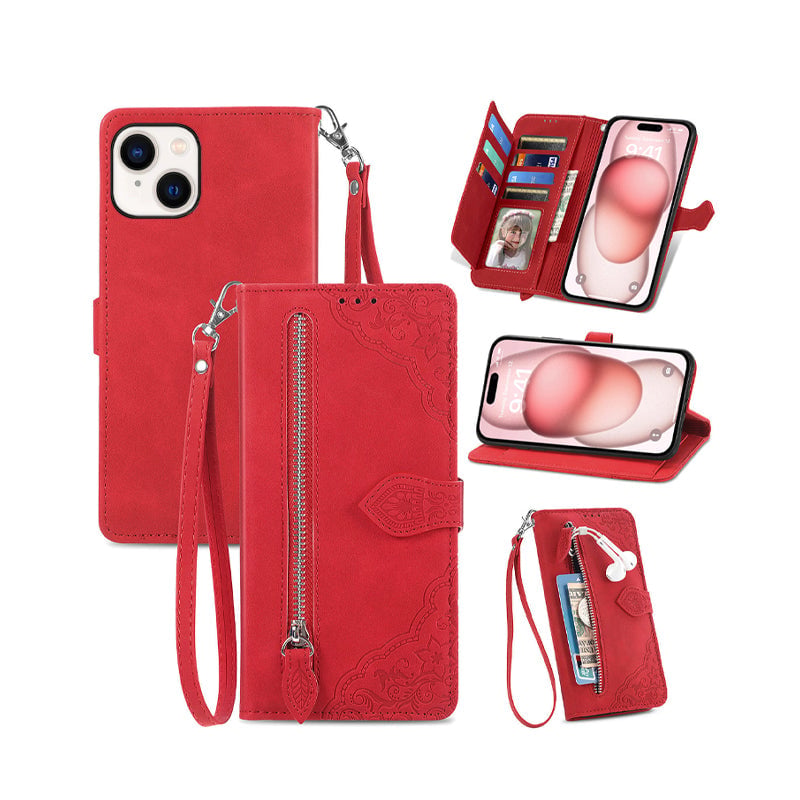 Embossed Phone Leather Case