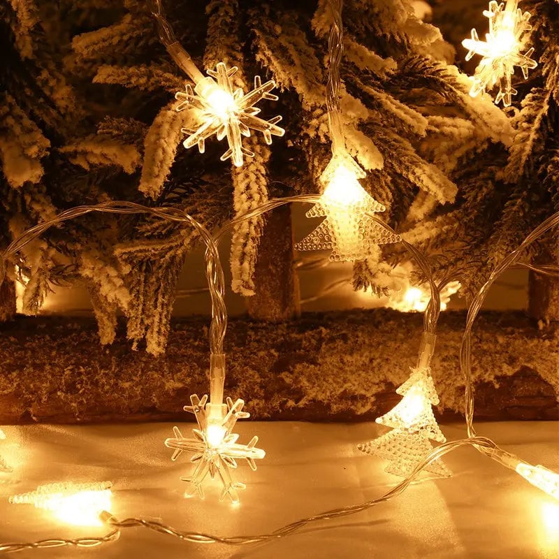 Kerstsneeuwvlok lichtslingers