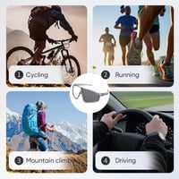 Photochromic UV Protection Sports Sunglasses for Hiking & Cycling