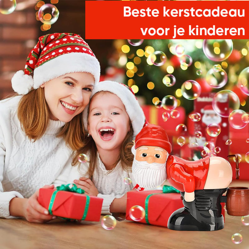 🎅🏽🫧Grappige Kerstman bellenblaasmachine