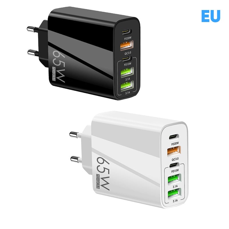 Multiport-Adapter 65W Schnellladegerät-EU-Standard