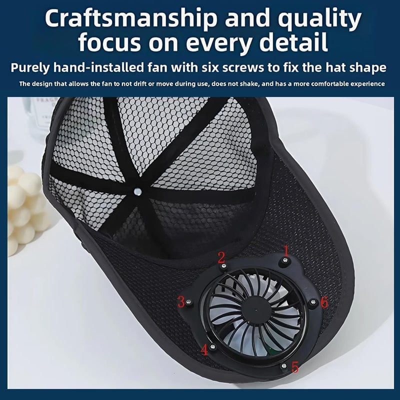 Sakerplus Solar Powered Cooling Fan Cap