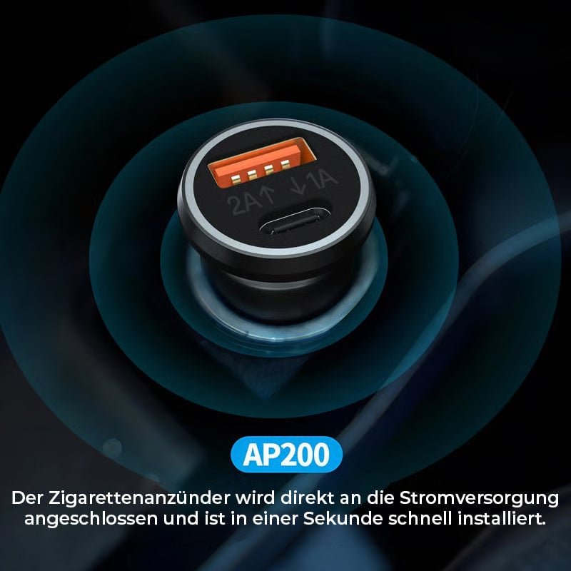Autoladegerät mit GPS-Ortungsgerät und Tracker