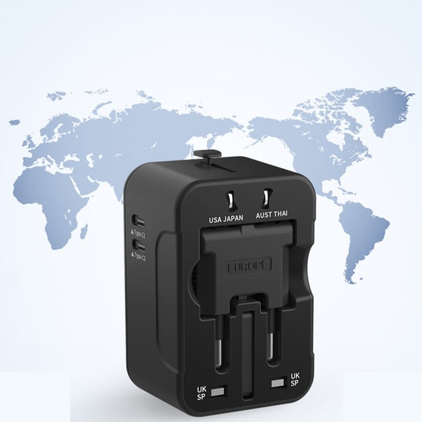 Universal Travel Adapter with Dual USB Ports