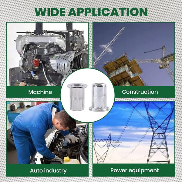 Aluminum open split rivet nuts