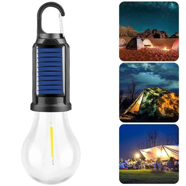 Wasserdichte LED USB wiederaufladbare Solar-Camping-Lampe mit Haken