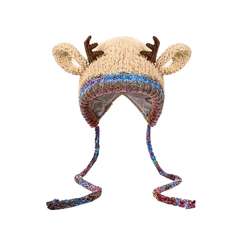 Cute Christmas Antler Beanie Hat