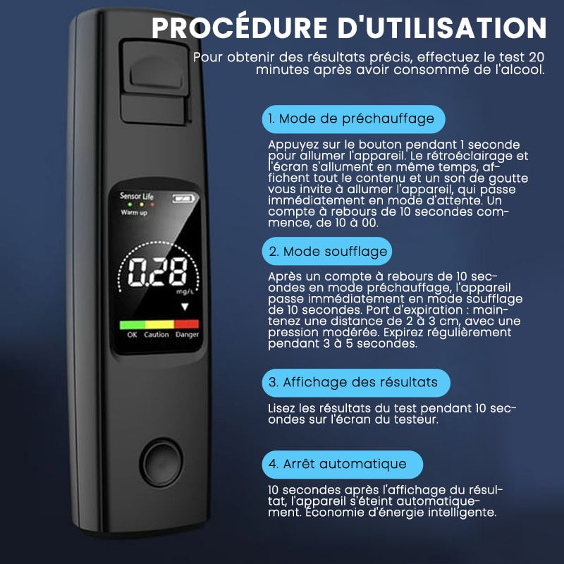 Testeur d'alcool portable