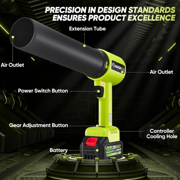 Sakerplus Portable Dust Cleaner with Brushless Motor