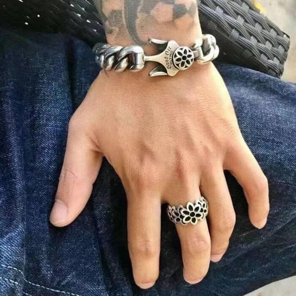 Vintage Sakura Motorcycle Bracelet