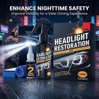 Car Headlight Restoration Kit for Yellowing & Oxidation
