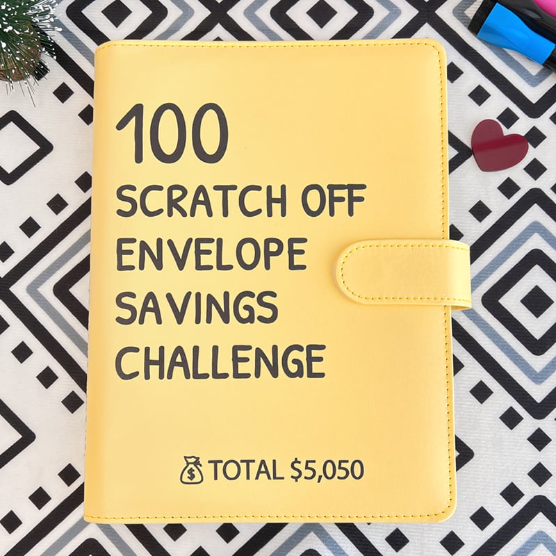 Scratch Off 100 Envelope Challenge Binder