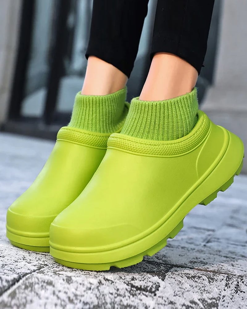 Varme vandtætte ensfarvede sneakers