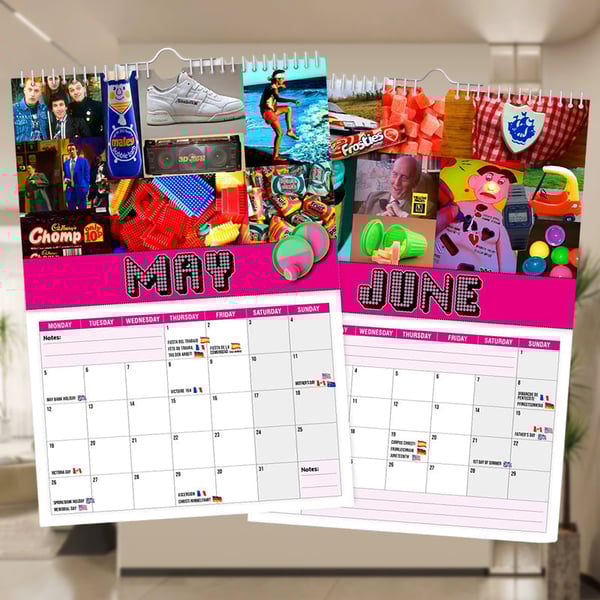 Retour aux années 80 - Calendrier mural 2025