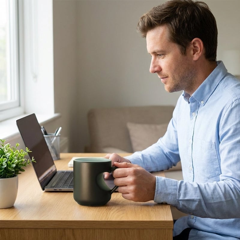 Herzförmige, farbwechselnde Keramiktasse