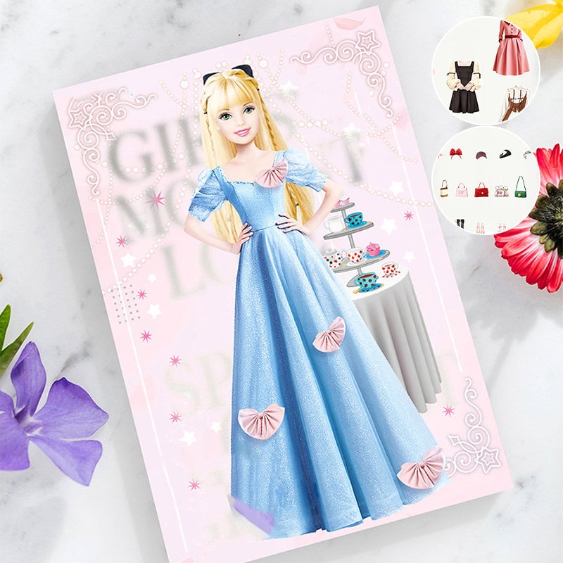 👗Magnetisk pappersdocka för påklädning av prinsessa👸