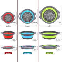 Sakerplus® Collapsible Silicone Kitchen Strainer Set