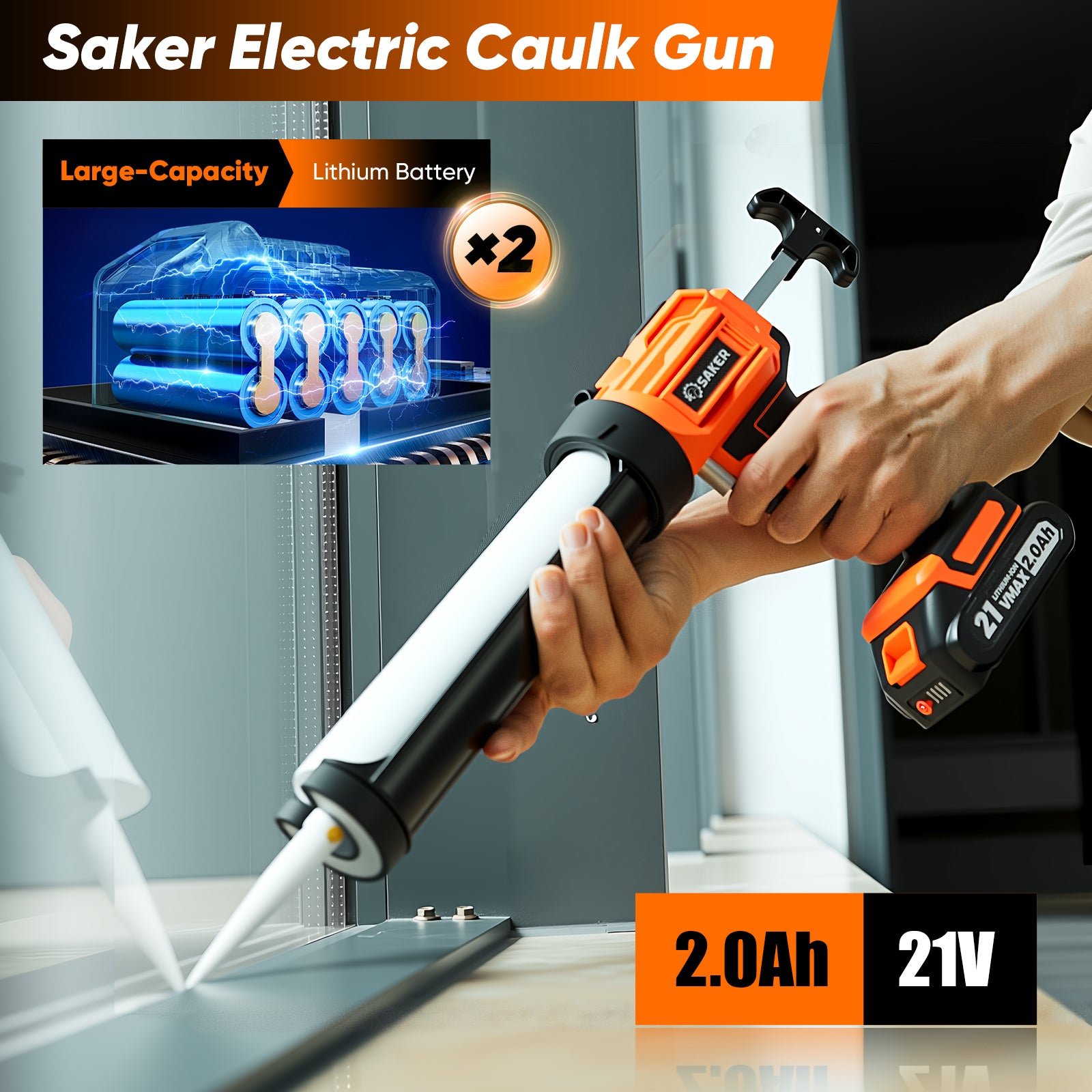 Sakerplus Cordless Caulking Gun