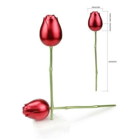 Herz-Halsketten-Set mit Rose