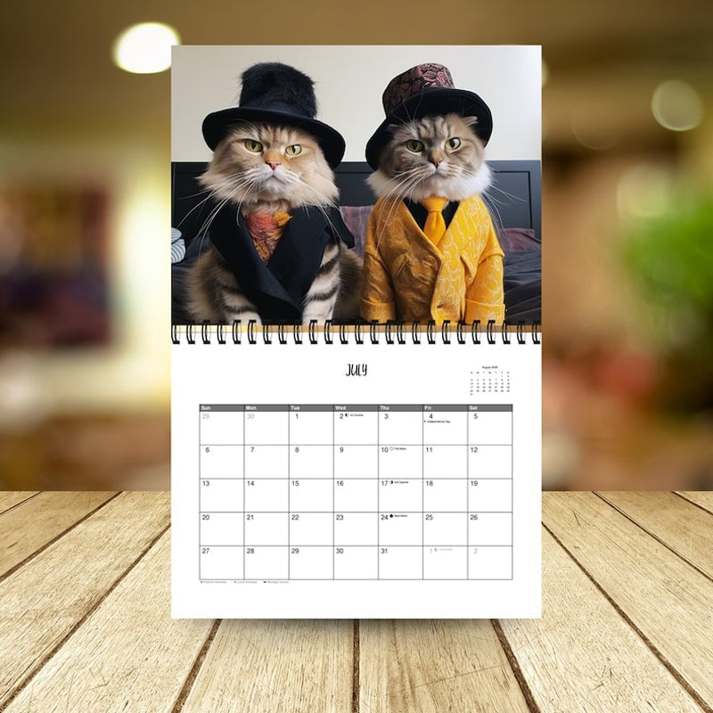 2025 Stijlvolle kattenkalender/cadeau voor kattenliefhebber