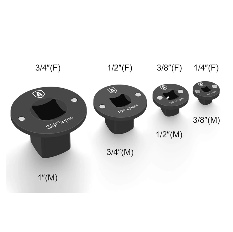 Low Profile Impact Socket Adapter Set, Drive Ratchet Adapter Set