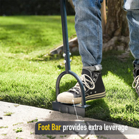 Half-moon lawn edger with T-handle