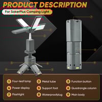 SakerPlus Camping Lantern with Four Led Lamps