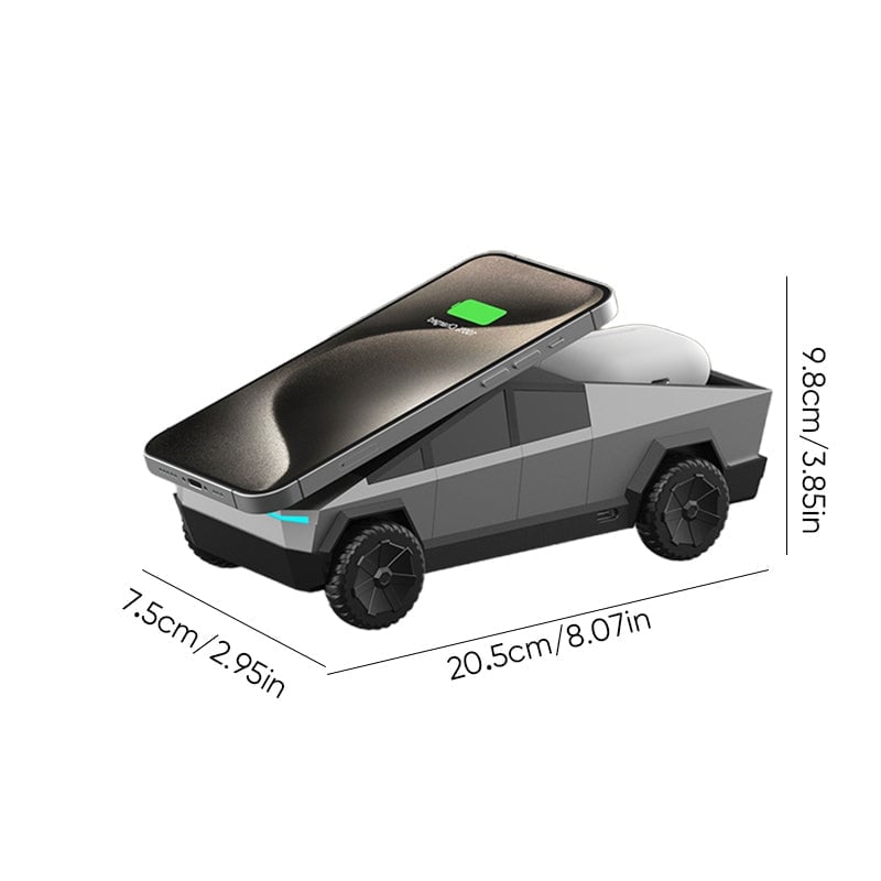 Cybertruck-Inspired 3-in-1 Multifunctional Wireless Charger