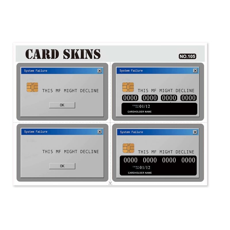 Fun Credit Card Stickers