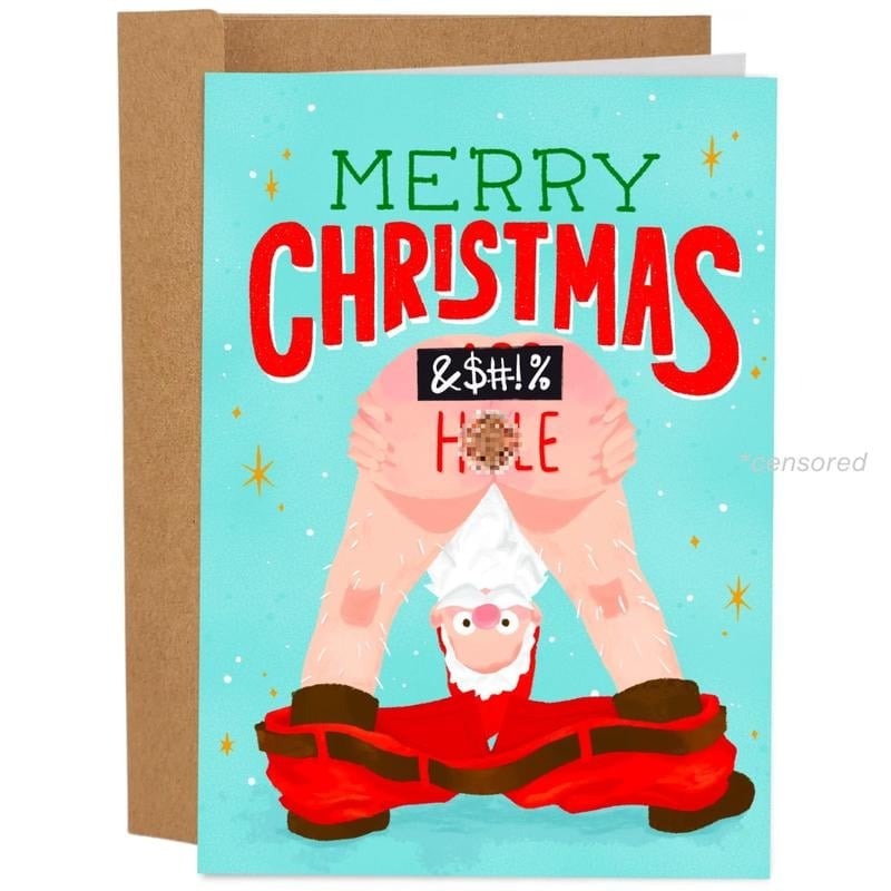 🎅Sleazy Greetings |9pcs Worst Christmas Cards Set😂