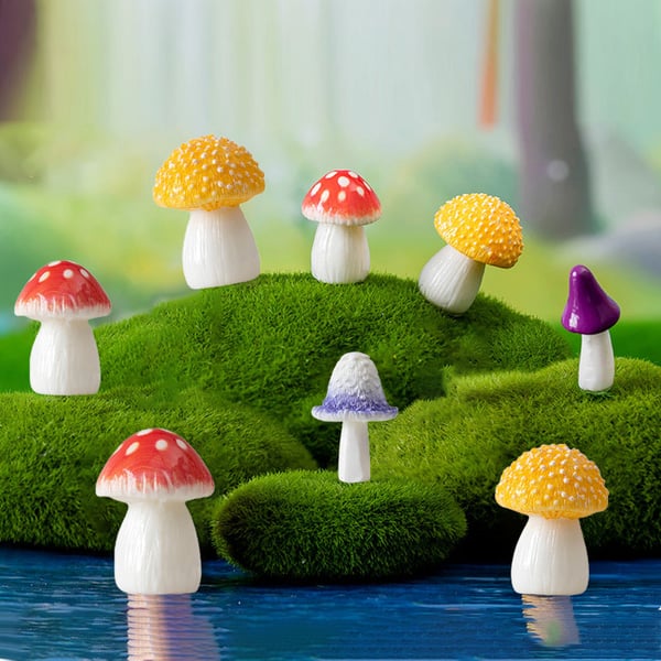 Simulation Mushroom Car Decoration