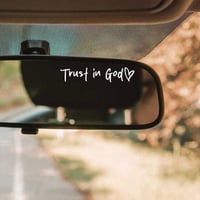 Trust in God Car Rearview Mirror Sticker