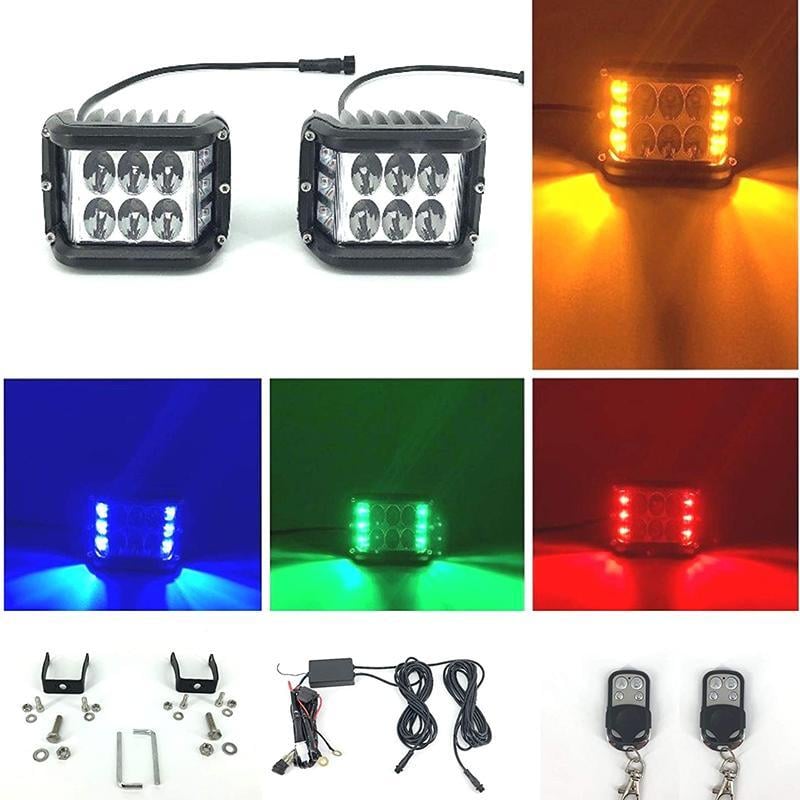 Side Shooter Dual Color Strobe Cree Pods